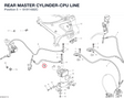 REAR MASTER CYLINDER-CPU LINE 61911682C diagram position