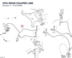 CPU-REAR CALIPER LINE 61911692B diagram position