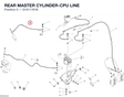 REAR MASTER CYLINDER-CPU LINE 61911781B diagram position