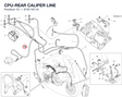 CPU-REAR CALIPER LINE 61911911A diagram position
