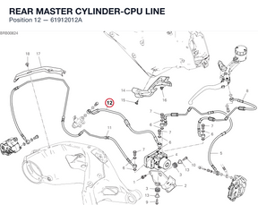 REAR MASTER CYLINDER-CPU LINE 61912012A diagram position