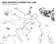 REAR MASTER CYLINDER-CPU LINE 61912031C diagram position