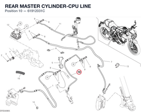REAR MASTER CYLINDER-CPU LINE 61912031C diagram position