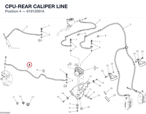 CPU-REAR CALIPER LINE 61912081A diagram position