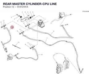 REAR MASTER CYLINDER-CPU LINE 61912191A diagram position
