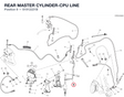 REAR MASTER CYLINDER-CPU LINE 61912221B diagram position