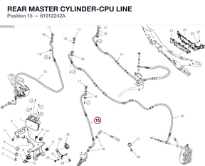 REAR MASTER CYLINDER-CPU LINE 61912242A diagram position