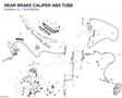 REAR BRAKE CALIPER ABS TUBE 61912252A diagram position