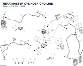 REAR MASTER CYLINDER-CPU LINE 61912362A diagram position