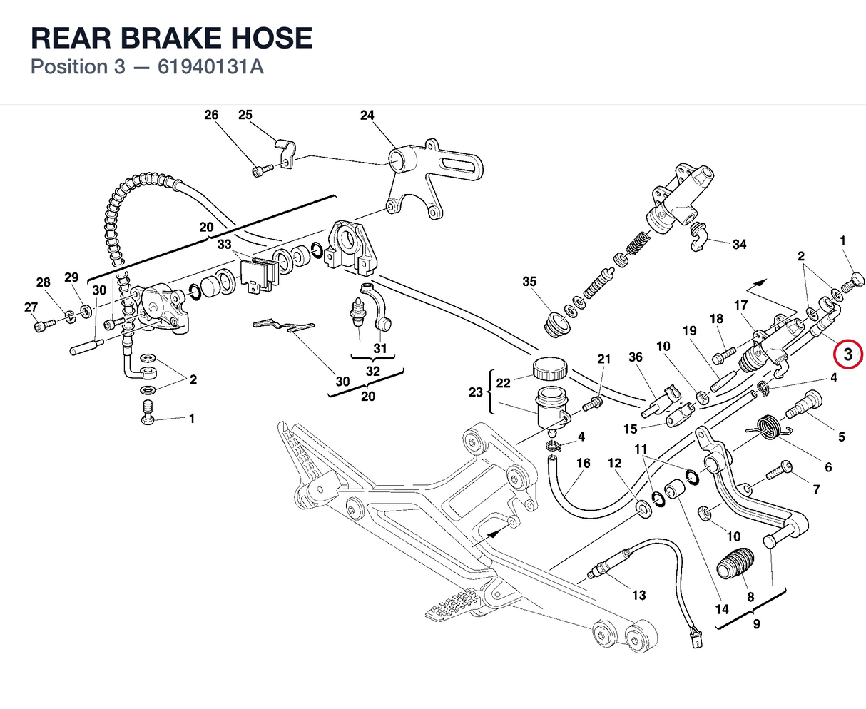 REAR BRAKE HOSE