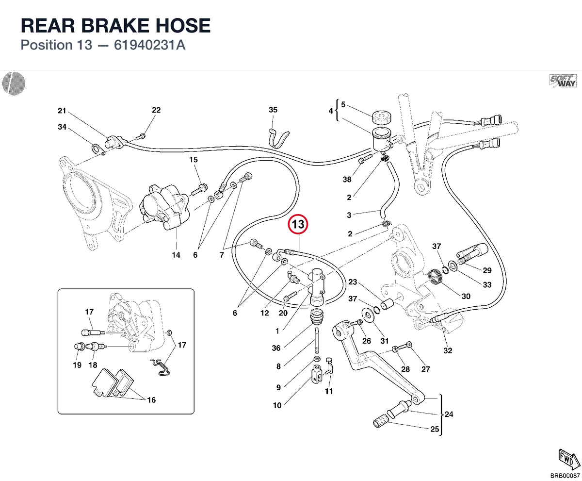 REAR BRAKE HOSE