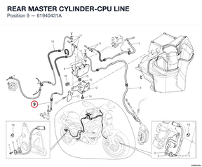 REAR MASTER CYLINDER-CPU LINE 61940431A diagram position