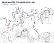 REAR MASTER CYLINDER-CPU LINE 61940431B diagram position
