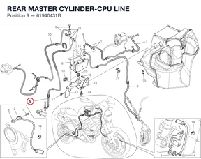 REAR MASTER CYLINDER-CPU LINE 61940431B diagram position