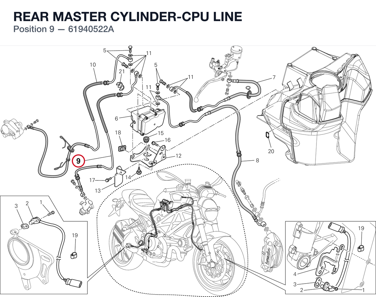 REAR MASTER CYLINDER-CPU LINE