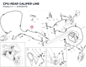 CPU-REAR CALIPER LINE 61940541B diagram position