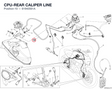 CPU-REAR CALIPER LINE 61940561A diagram position
