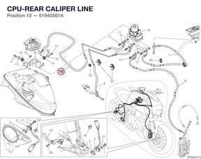CPU-REAR CALIPER LINE 61940561A diagram position