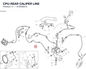 CPU-REAR CALIPER LINE 61940681A diagram position