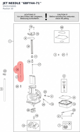 Diagram preview: JET NEEDLE ''6BFY44-71'' (55431234000)