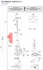 Diagram preview: JET NEEDLE ''6BFY44-71'' (55431234000)