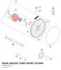 Diagram preview: BEAR.SPACER TUBE FRONT D22MM (70009011000)
