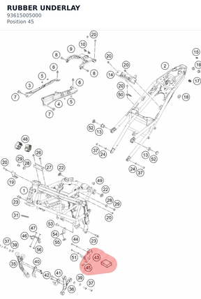 Diagram preview: RUBBER UNDERLAY (93615005000)