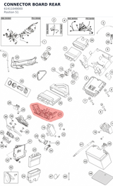 Diagram preview: CONNECTOR BOARD REAR (61411049000)