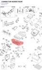 Diagram preview: CONNECTOR BOARD REAR (61411049000)