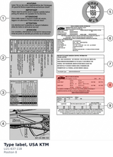 Diagram preview: Type label, USA KTM (LI21-637-11B)