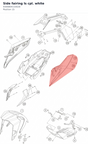 Diagram preview: Side fairing ls cpl. white (9300804110028)