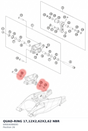 Diagram preview: QUAD-RING 17,12X2,62X2,62 NBR (69004096000)