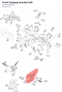 Diagram preview: Front footpeg bracket left (64103038100C1)