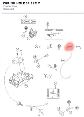Diagram preview: WIRING HOLDER 12MM (57013072000)