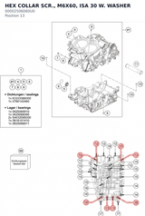 Diagram preview: HEX COLLAR SCR., M6X60, ISA 30 W. WASHER (00002506060U0)