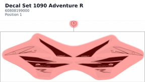 Diagram preview: Decal Set 1090 Adventure R (60808199000)