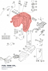 Diagram preview: FUEL TANK CPL. (60407013044BGA)
