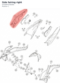 Diagram preview: Side fairing right (63508042000AB)