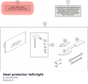 Diagram preview: Heel protector left/right (61703943044)