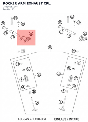 Diagram preview: ROCKER ARM EXHAUST CPL. (78936061044)