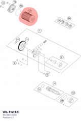 Diagram preview: OIL FILTER (90138015000)