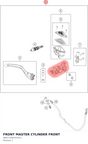 Diagram preview: FRONT MASTER CYLINDER FRONT (A60713001033C1)