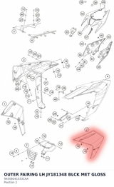 Diagram preview: OUTER FAIRING LH JY181348 BLCK MET GLOSS (94508041033CAA)