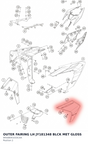 Diagram preview: OUTER FAIRING LH JY181348 BLCK MET GLOSS (94508041033CAA)