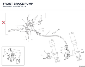 FRONT BRAKE PUMP 62440091A diagram position