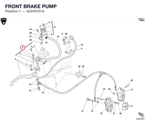 FRONT BRAKE PUMP 62440101A diagram position