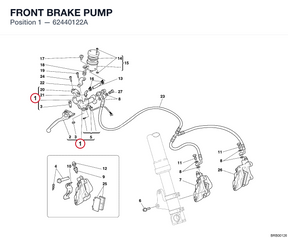 FRONT BRAKE PUMP 62440122A diagram position