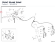 FRONT BRAKE PUMP 62440291A diagram position