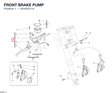 FRONT BRAKE PUMP 62440311A diagram position