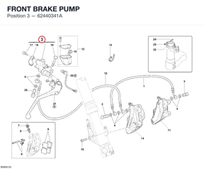 FRONT BRAKE PUMP 62440341A diagram position